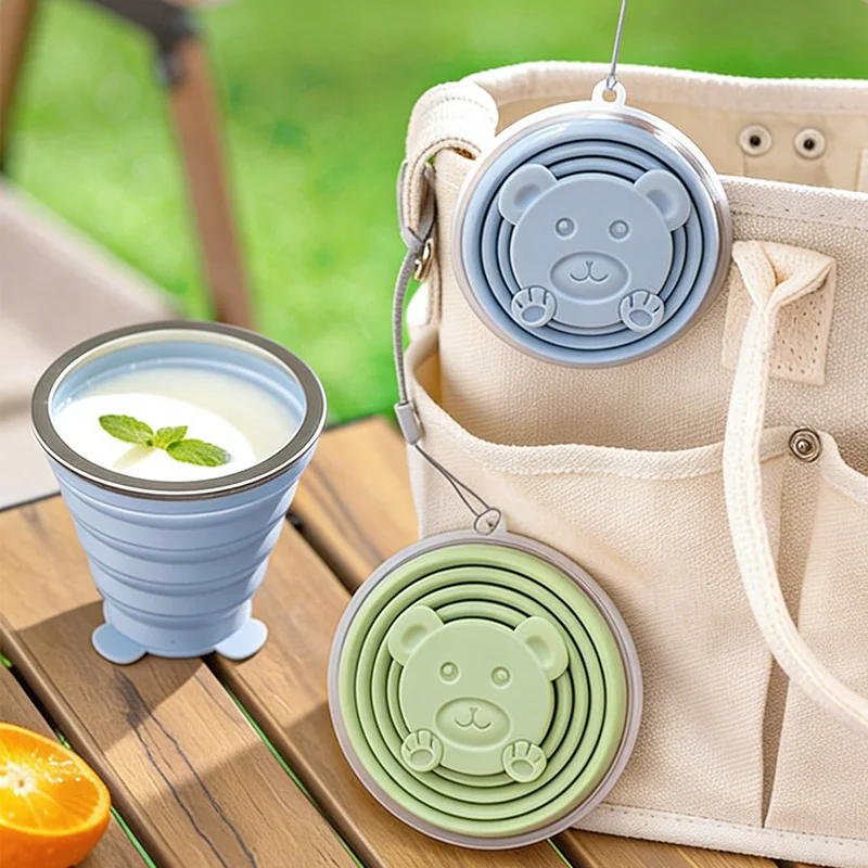 Collapsible Water Bottle - Portable Foldable Silicone Cup for Travel