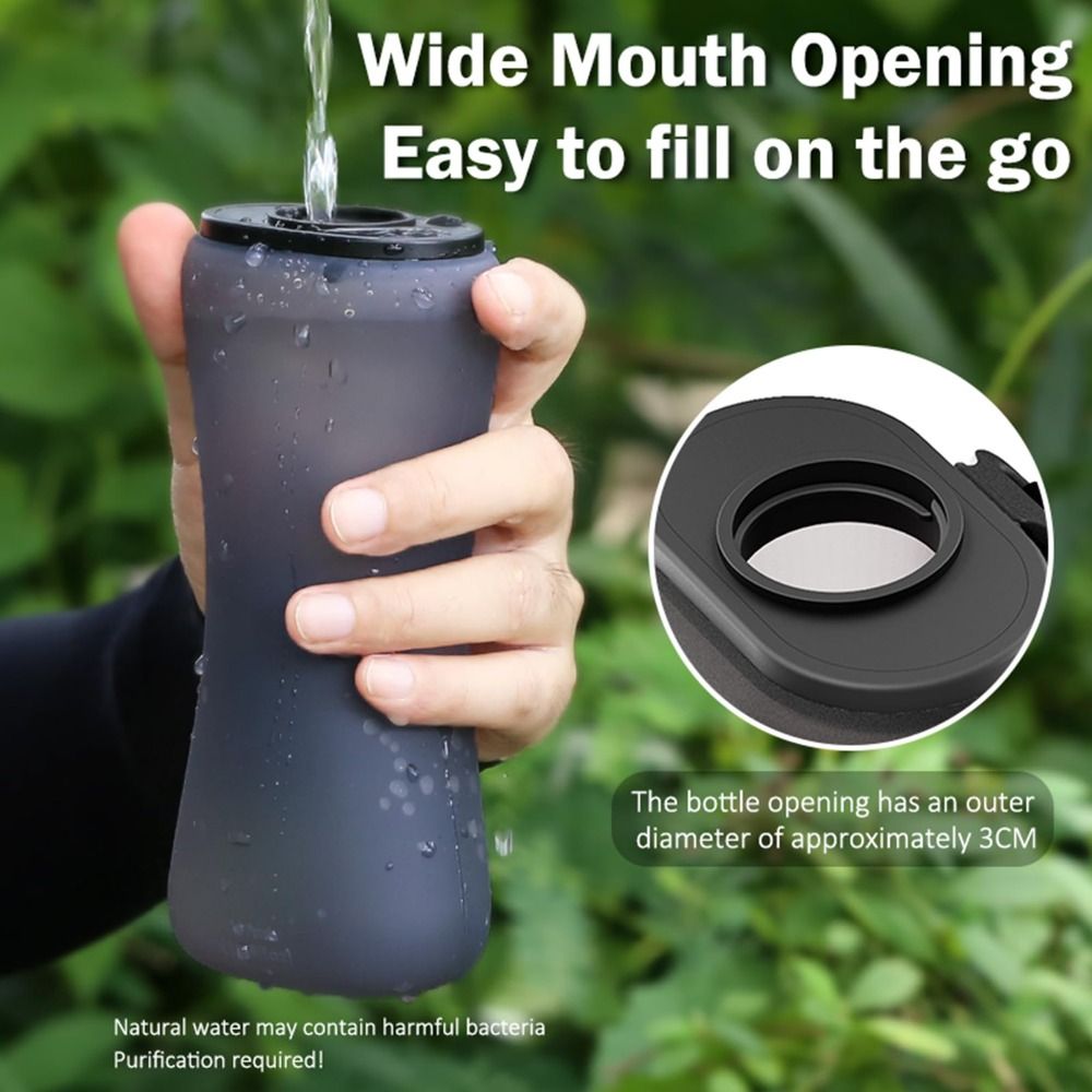 Collapsible Water Bottle - Handheld Collapsible Cycling Bottle Silicone Wide