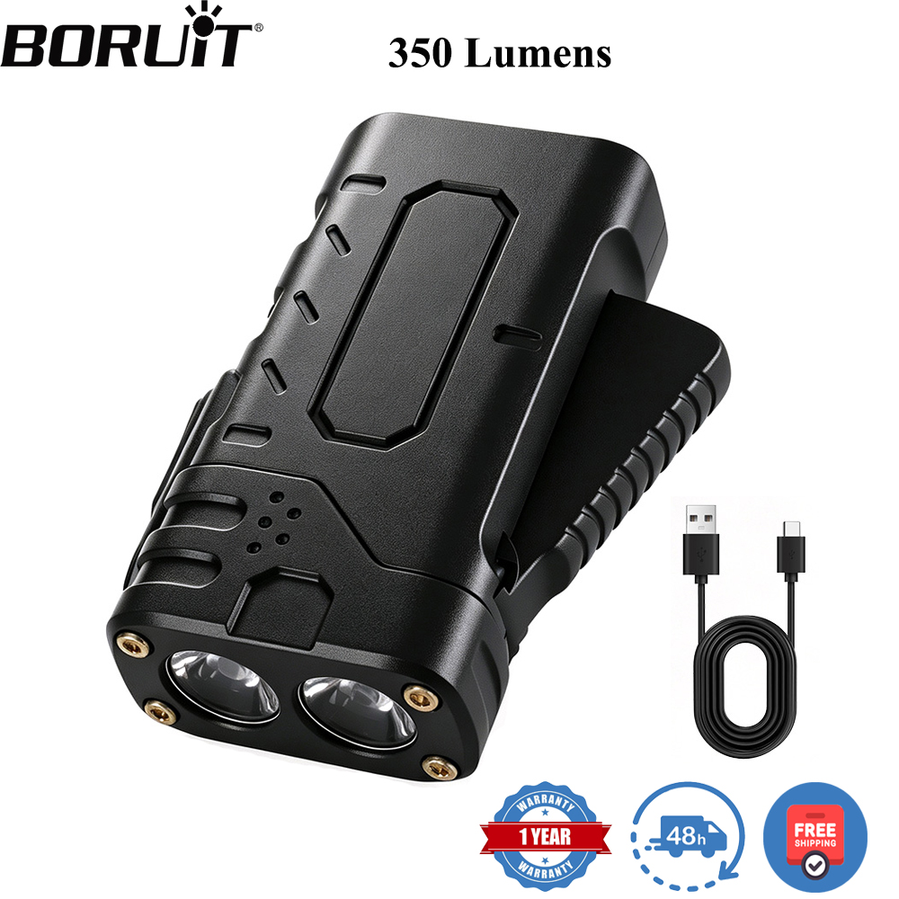 Outdoor Camping Decor - BORUIiT Hand Crank EDC LED Flashlight