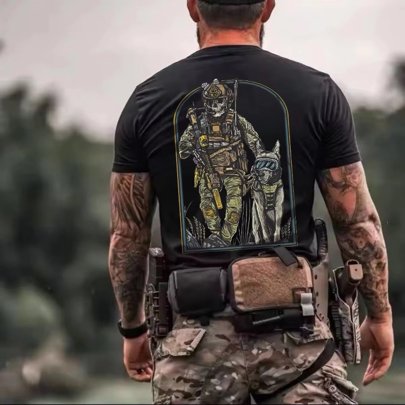 Outdoor Camping Guy - Summer New Cotton Short-sleeved Printed T-shirt