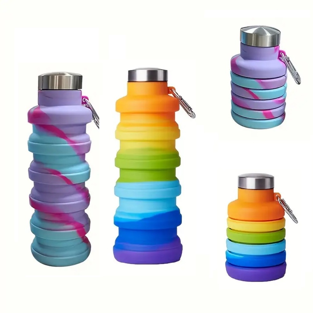 500ml Foldable Silicone Water  - đánh giá và giá Collapsible Water Bottle
