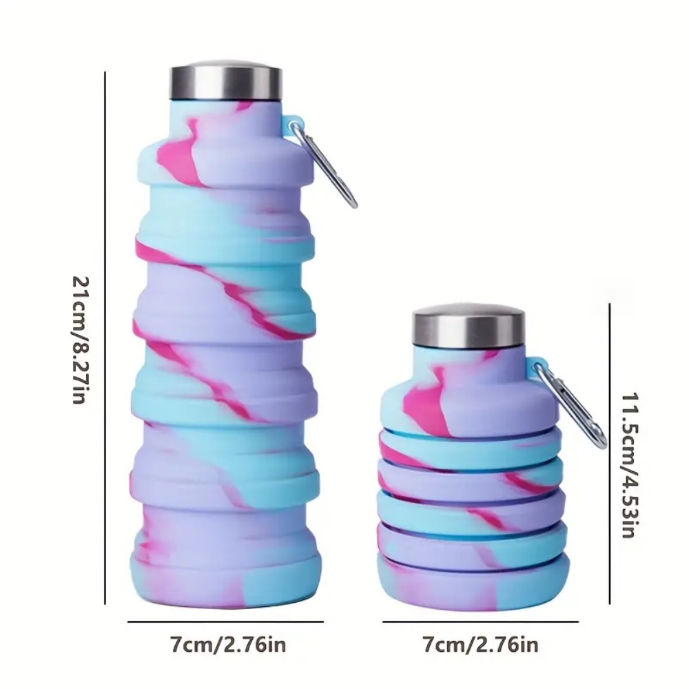 500ml Foldable Silicone Water  - đánh giá và giá Collapsible Water Bottle