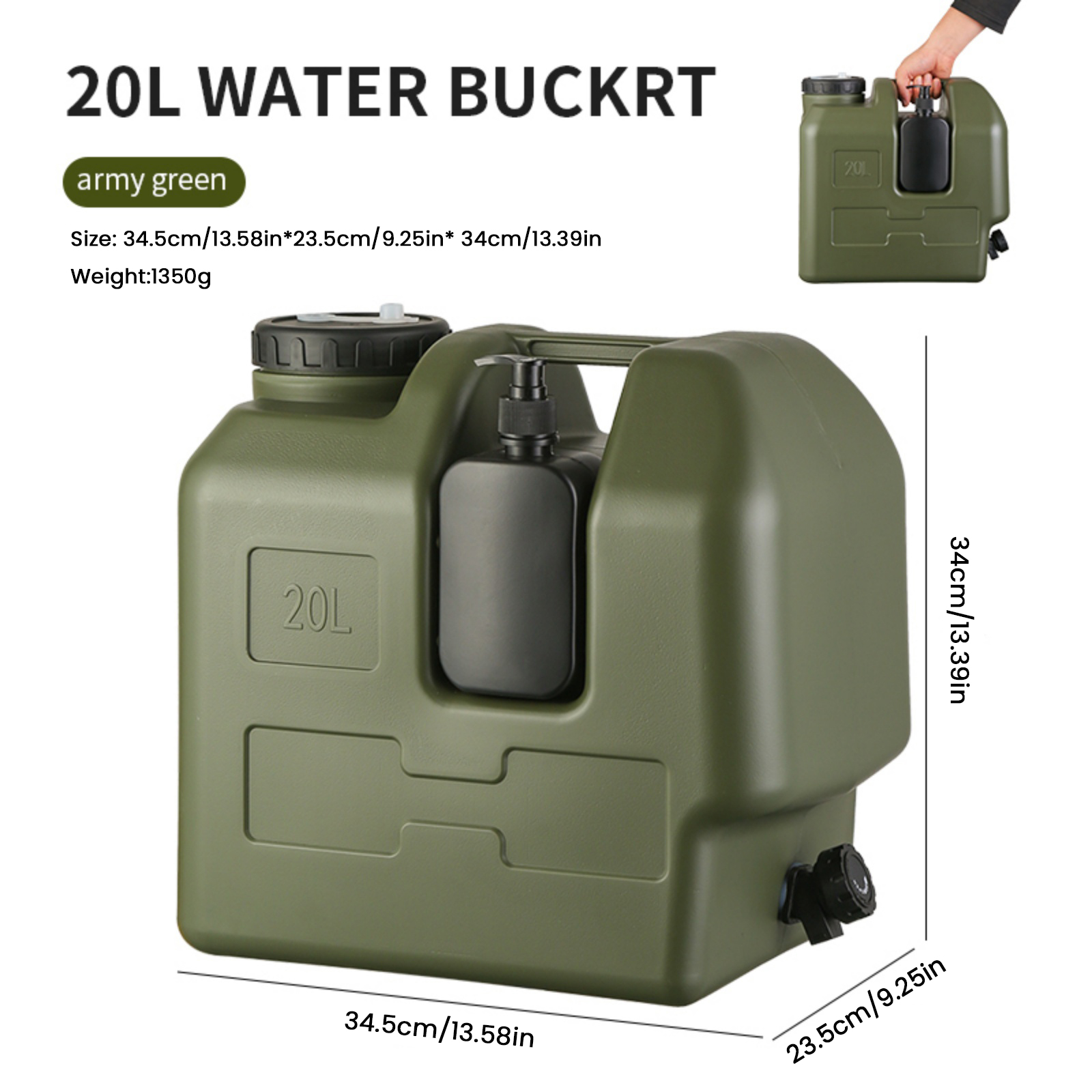 15/20L Portable Camping Water  - đánh giá và giá Outdoor Camping Water Tank