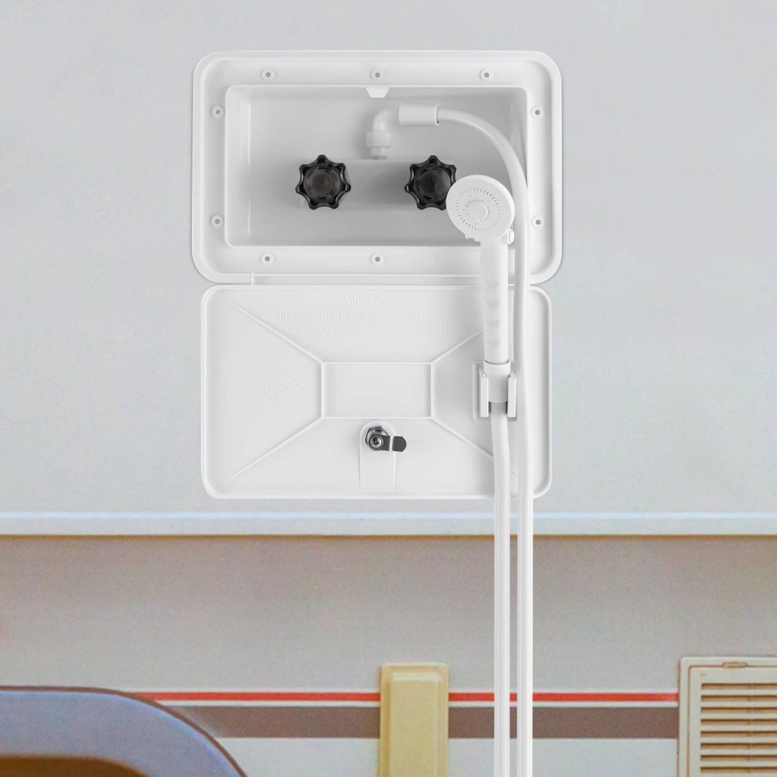 RV Exterior Shower Box Compact - đánh giá và giá Outdoor Camping Shower