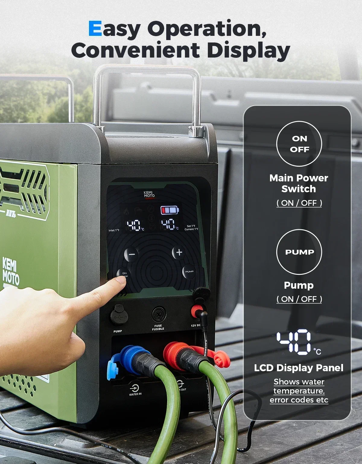 KEMIMOTO Water Heater Portable - đánh giá và giá Outdoor Camping Shower