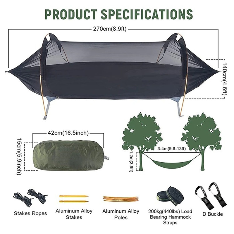 3-in-1 Tunnel Mosquito Net Ham - đánh giá và giá Outdoor Camping Solo