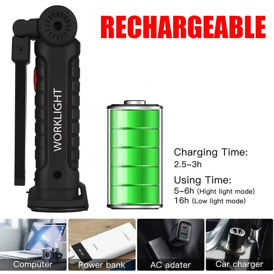 New Portable COB LED Flashligh - đánh giá và giá Outdoor Camping Lamp