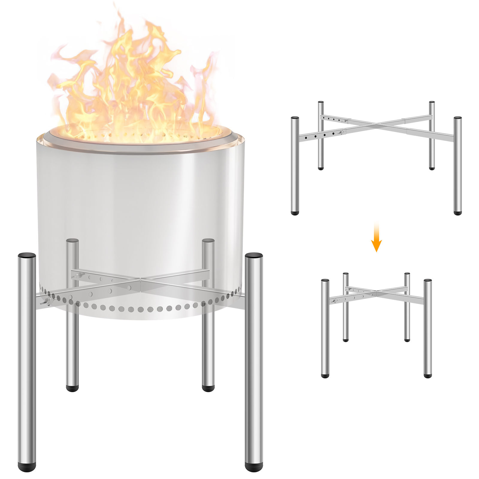 15-27 inch Firepit Stand Solo  - đánh giá và giá Outdoor Camping Solo