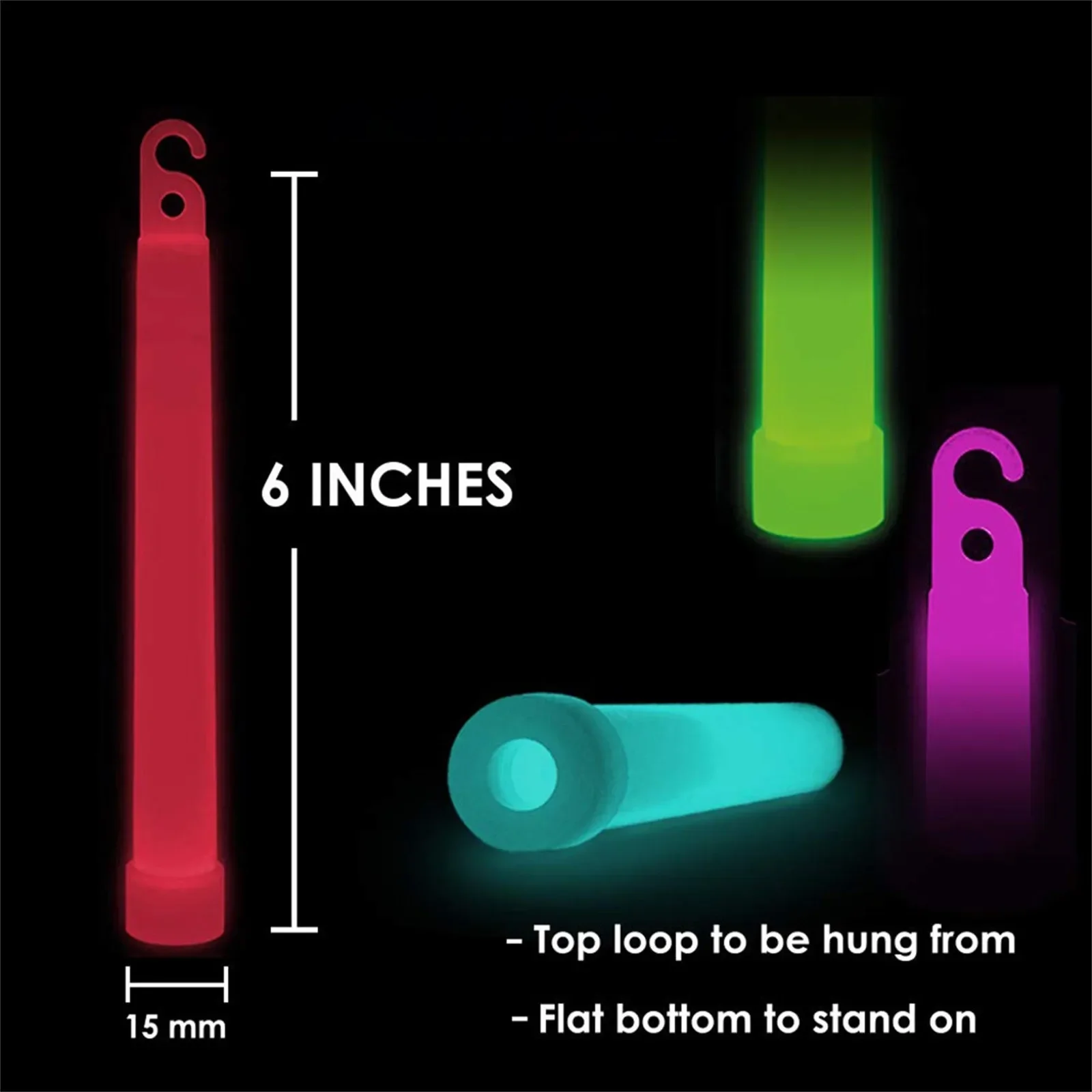 Glow Sticks with Hook 4/6 inch - đánh giá và giá Glow Sticks Survival